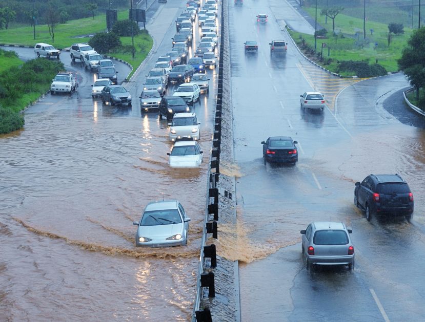 Image of a flooded freeway